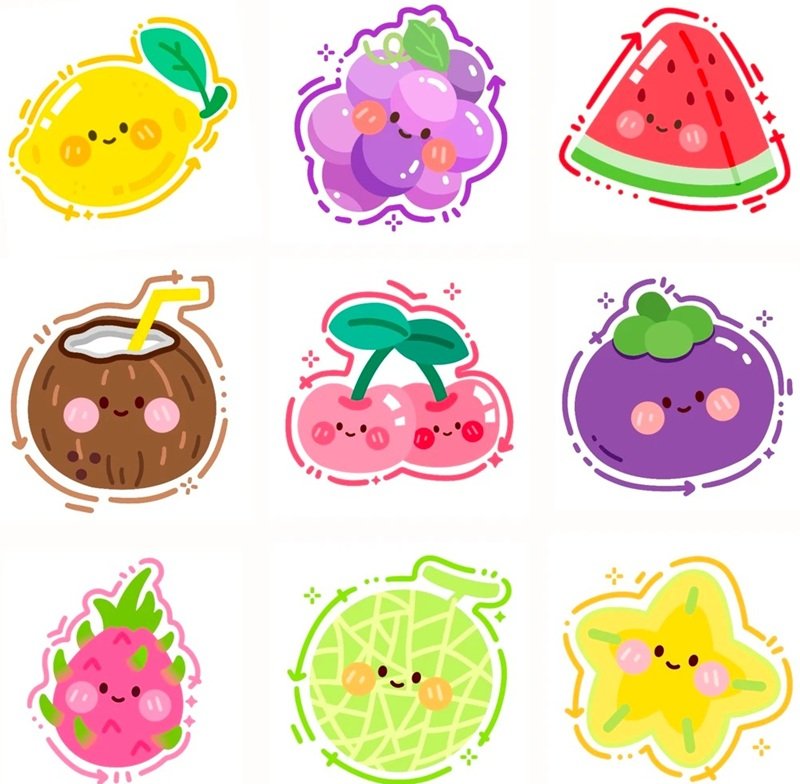 sticker trái cây 32