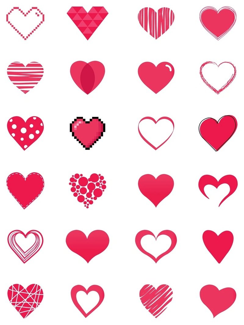 sticker trái tim 18