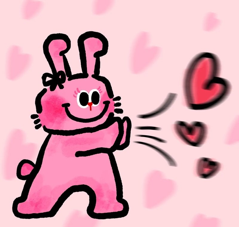 sticker trái tim cute