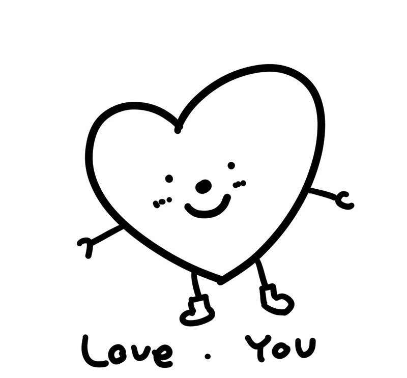 sticker trắng đen cute 13