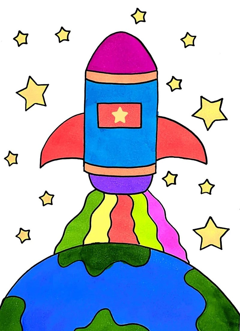 vẽ tranh ý tưởng trẻ thơ lớp 1 15