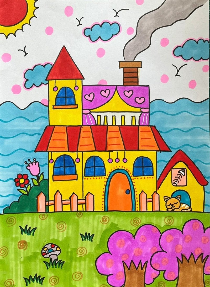 vẽ tranh ý tưởng trẻ thơ lớp 1 19