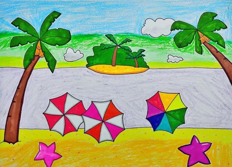 vẽ tranh ý tưởng trẻ thơ lớp 1 27