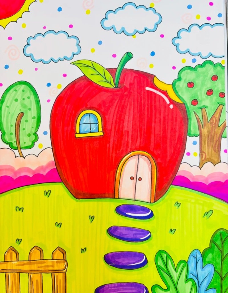 vẽ tranh ý tưởng trẻ thơ lớp 1 28