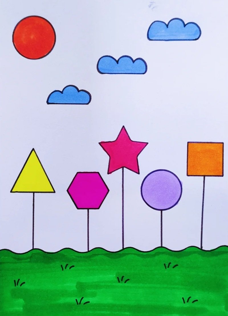 vẽ tranh ý tưởng trẻ thơ lớp 1 31