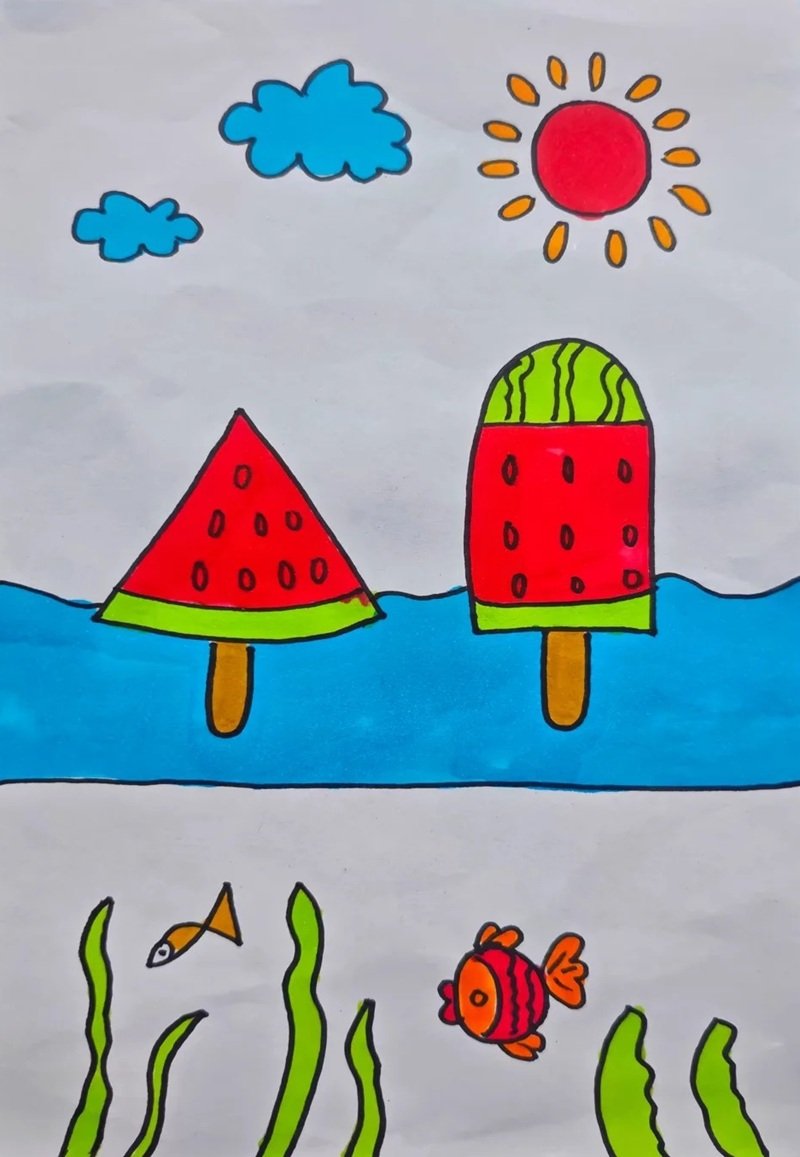 vẽ tranh ý tưởng trẻ thơ lớp 1 35