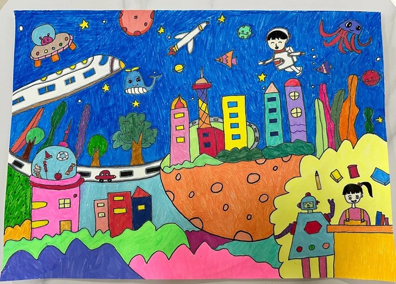 vẽ tranh ý tưởng trẻ thơ lớp 1 38