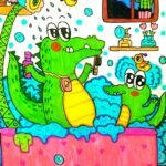 vẽ tranh ý tưởng trẻ thơ lớp 3 đơn giản 13