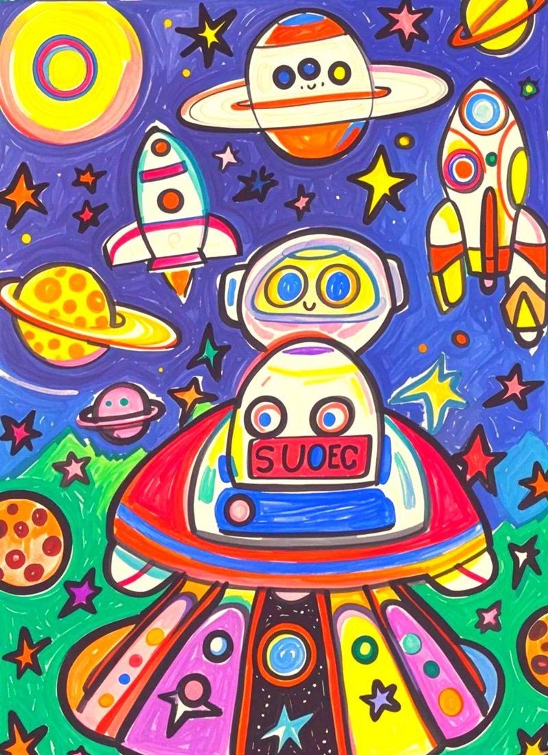 vẽ tranh ý tưởng trẻ thơ lớp 3 đơn giản 14