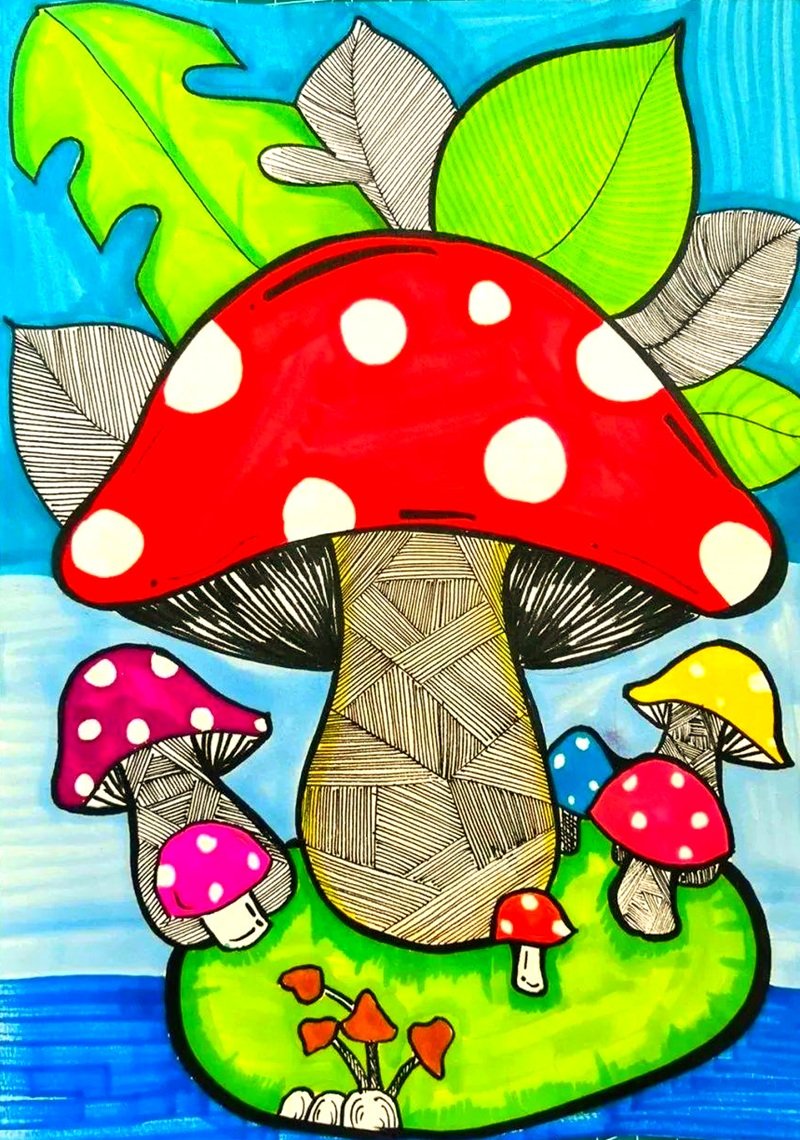 vẽ tranh ý tưởng trẻ thơ lớp 3 đơn giản 20