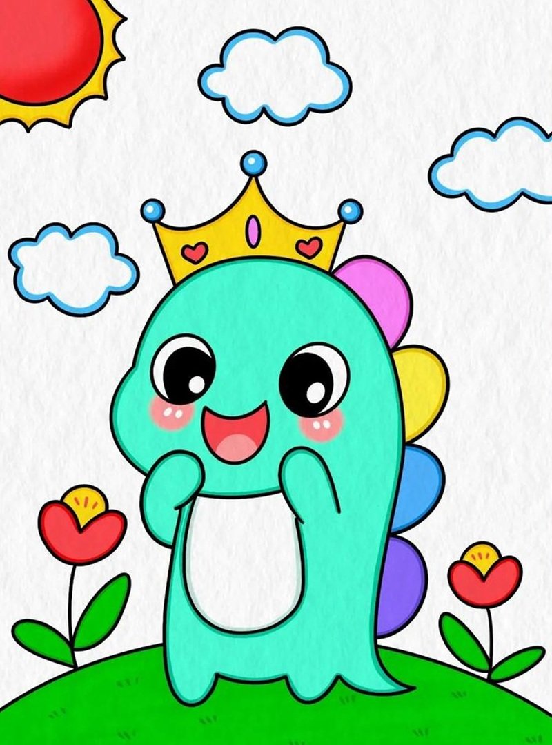 vẽ tranh ý tưởng trẻ thơ lớp 3 đơn giản 28