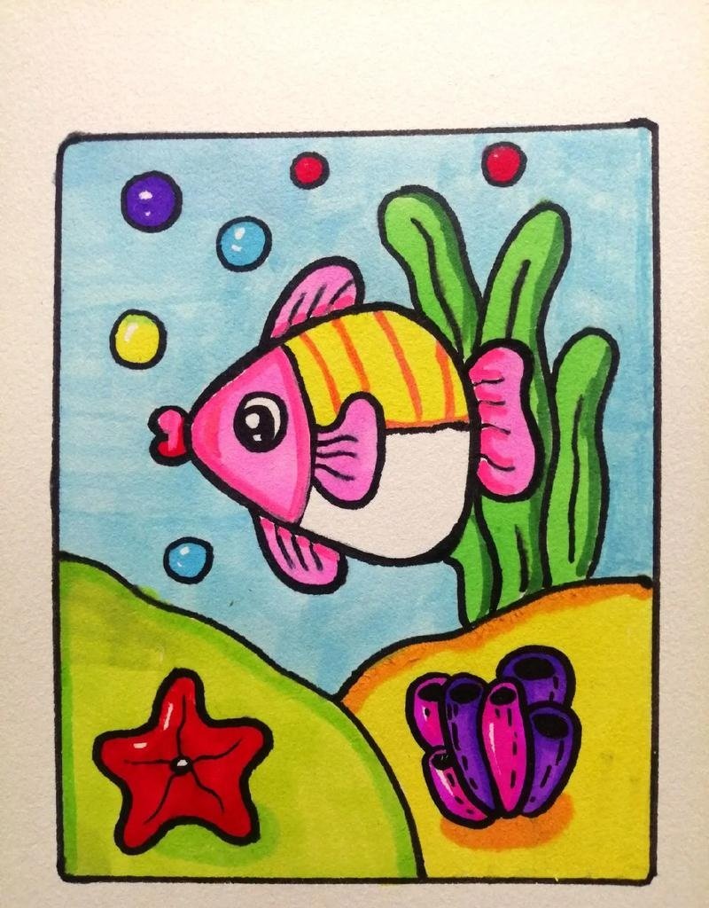 vẽ tranh ý tưởng trẻ thơ lớp 3 đơn giản 30