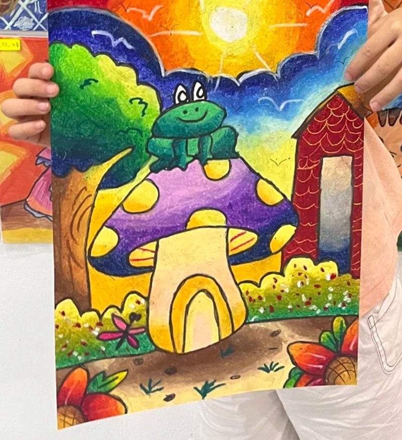 vẽ tranh ý tưởng trẻ thơ lớp 3 đơn giản 36