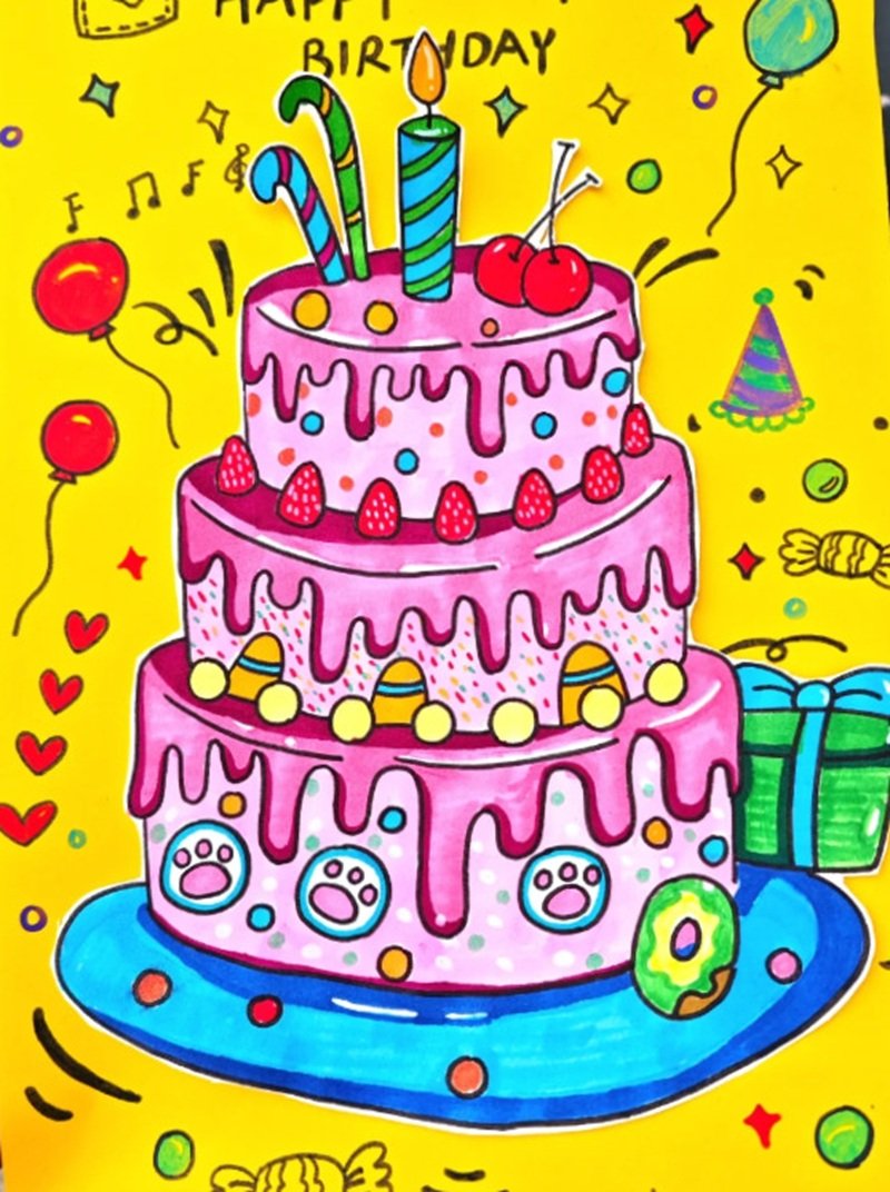 vẽ tranh ý tưởng trẻ thơ lớp 3 đơn giản 5