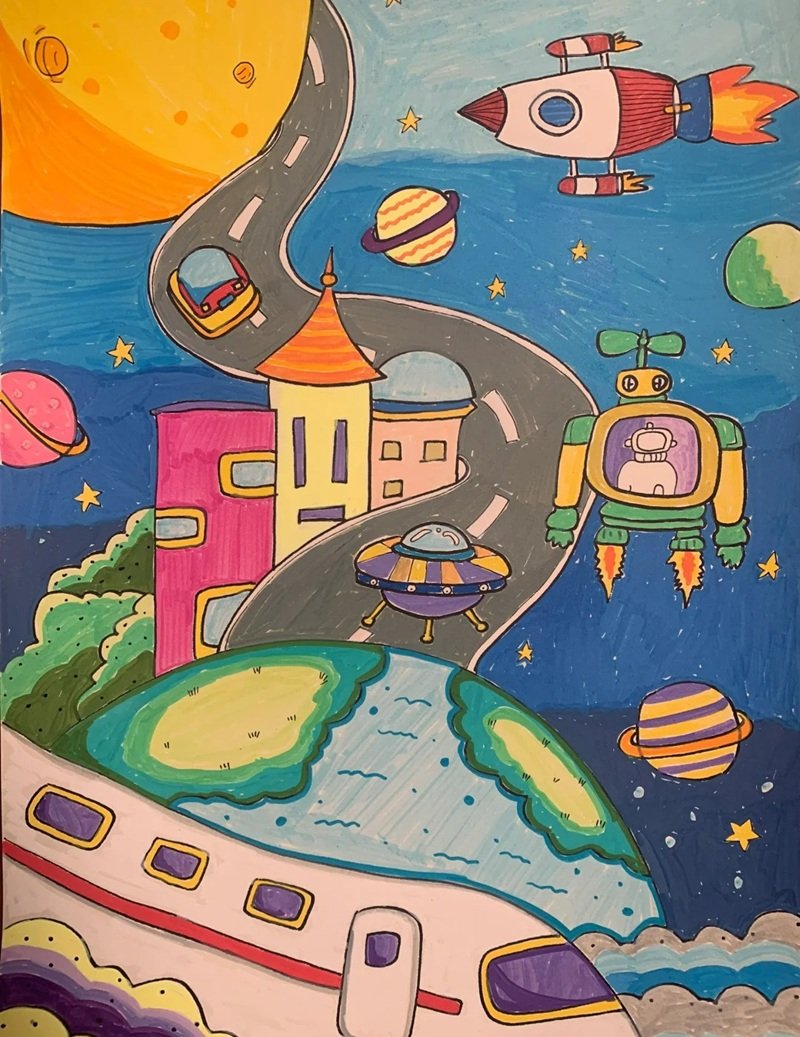 vẽ tranh ý tưởng trẻ thơ lớp 4 28