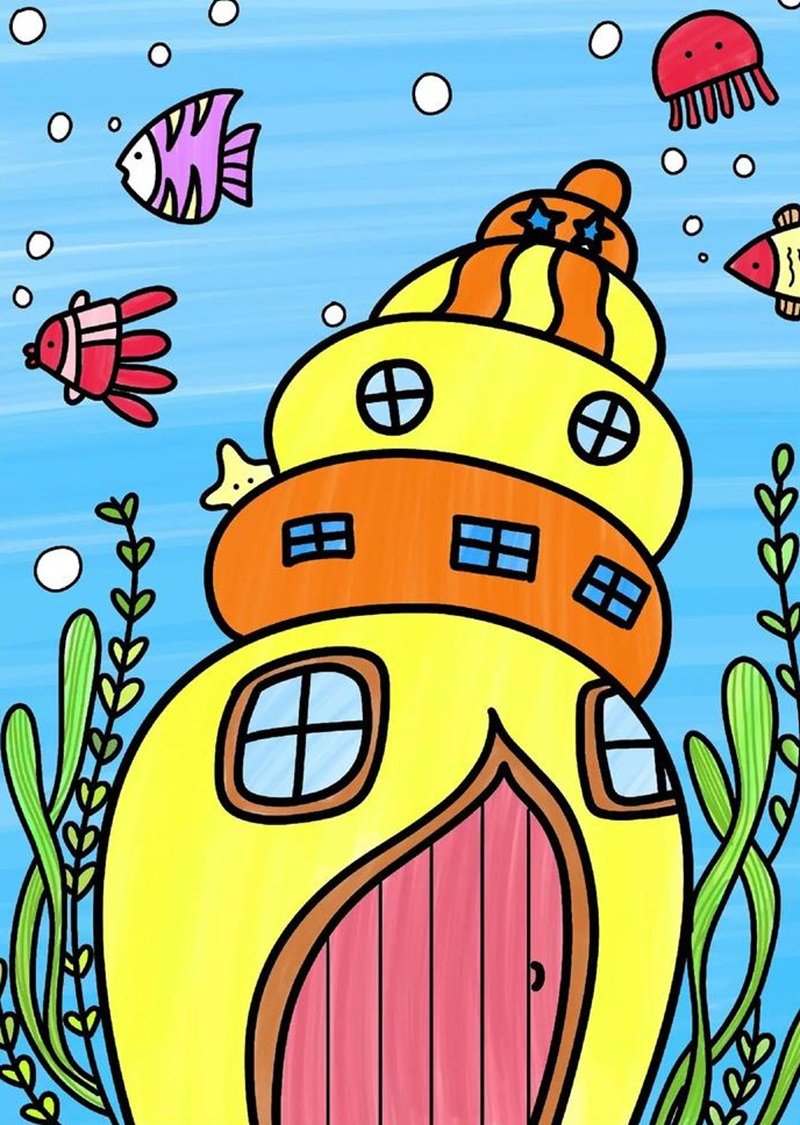 vẽ tranh ý tưởng trẻ thơ lớp 4 8