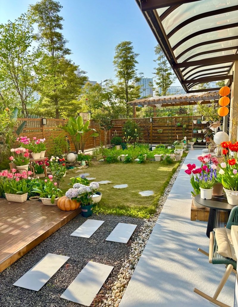 ý tưởng sân vườn đẹp tự làm 35