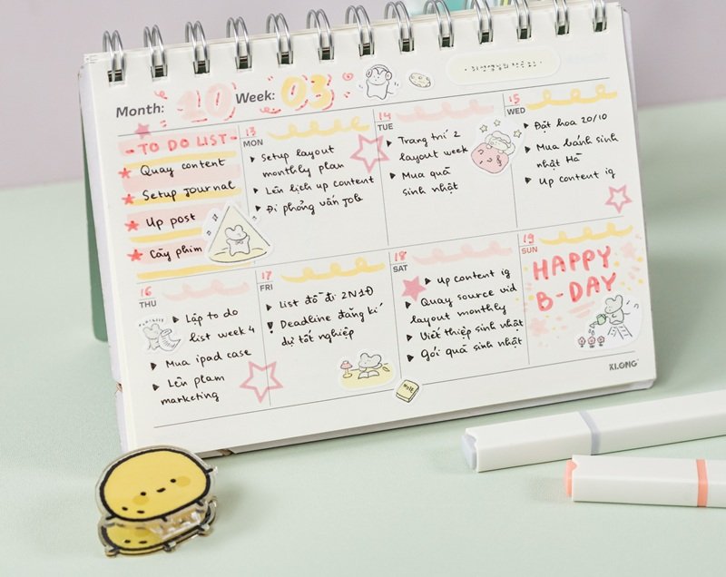 ý tưởng trang trí sổ 8