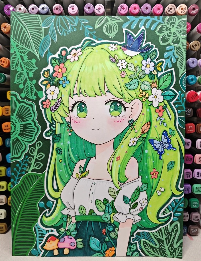 ý tưởng vẽ anime nữ 17