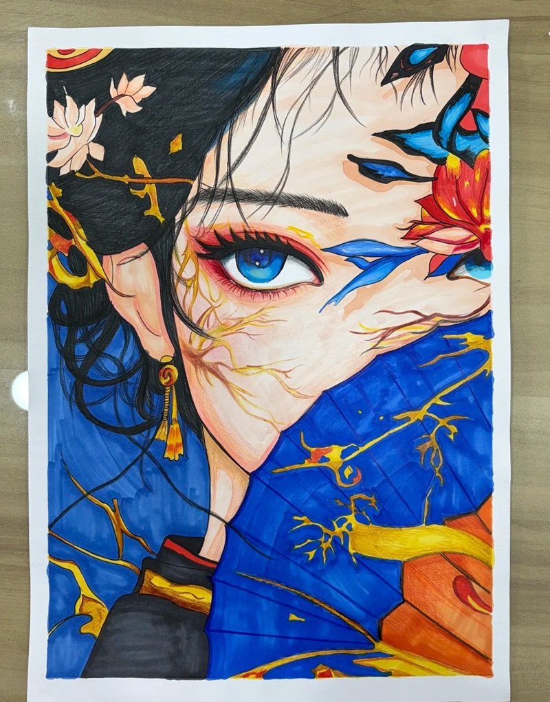 ý tưởng vẽ anime nữ 18