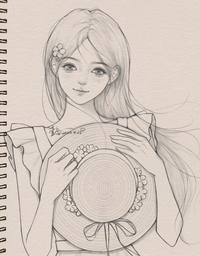ý tưởng vẽ anime nữ 22