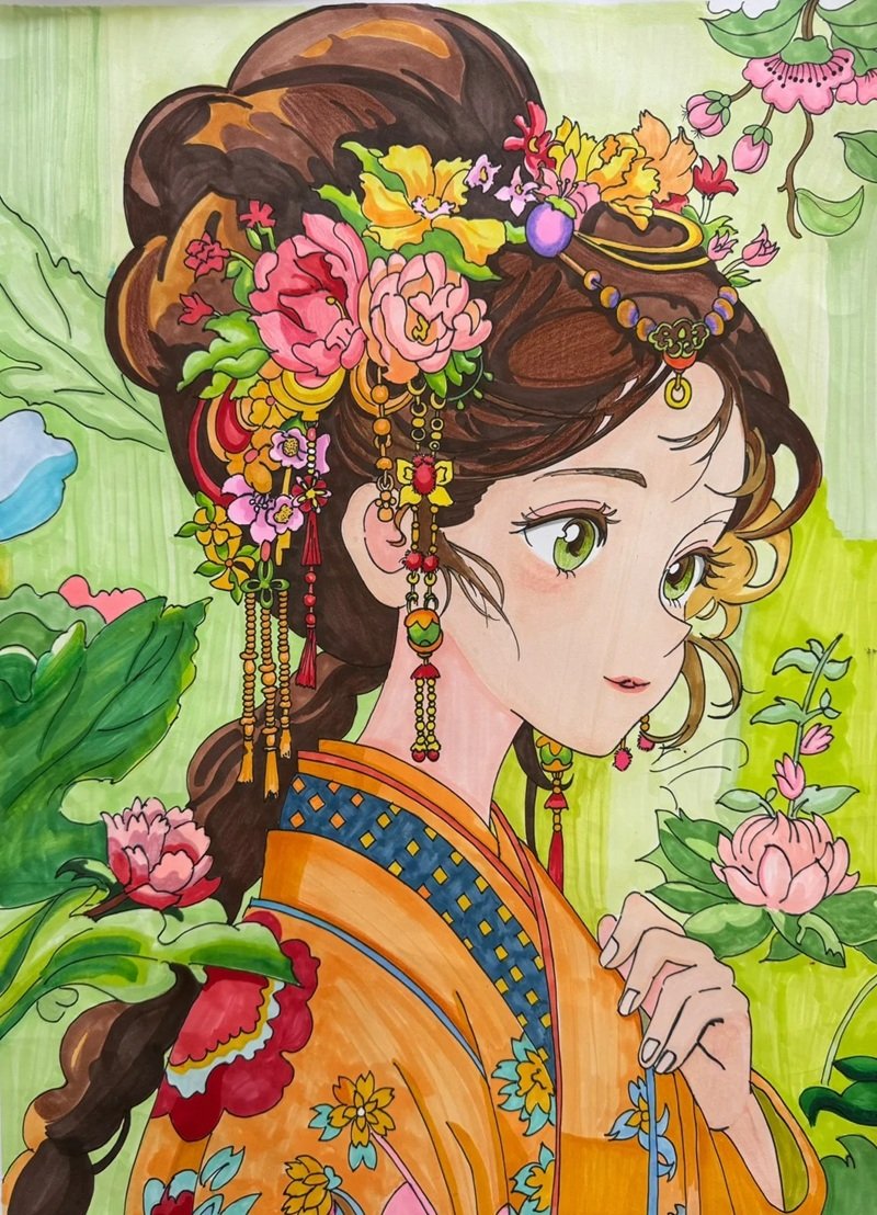 ý tưởng vẽ anime nữ 23