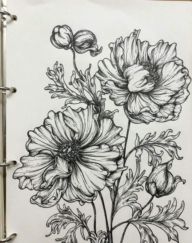 ý tưởng vẽ hoa 12