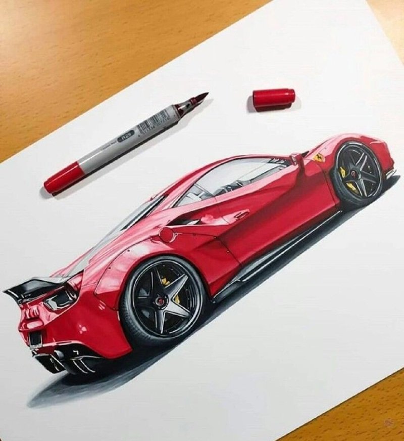 ý tưởng vẽ ô tô mơ ước 3