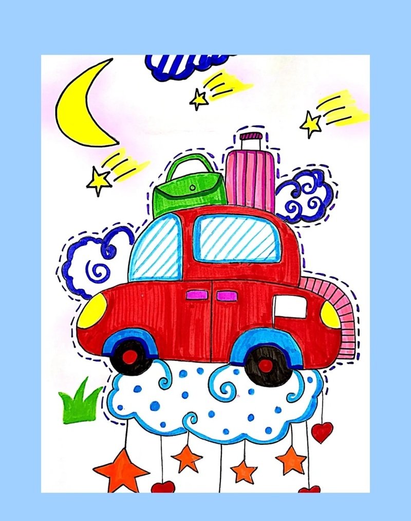 ý tưởng vẽ ô tô mơ ước 8