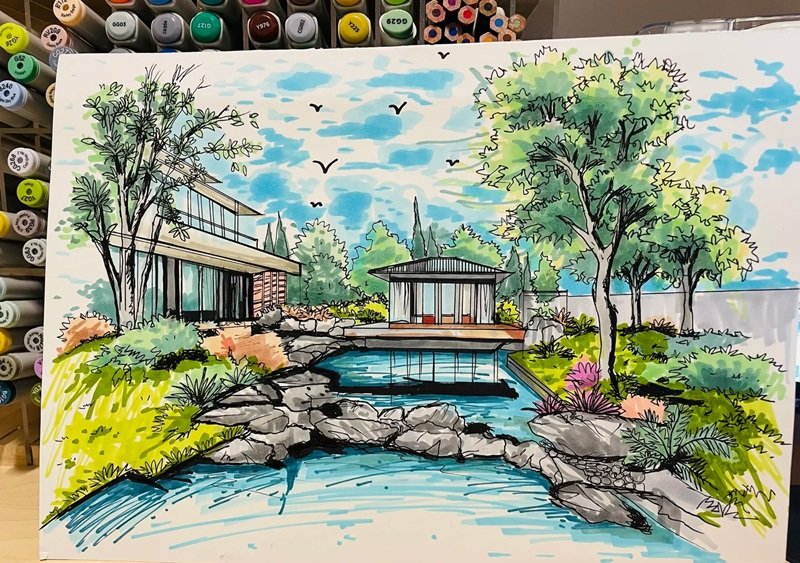 ý tưởng vẽ phong cảnh 16