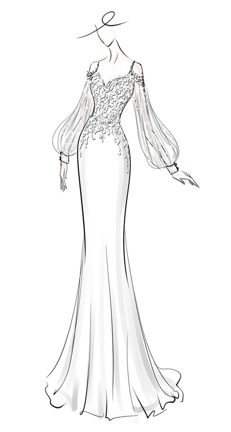 ý tưởng vẽ trang phục nữ