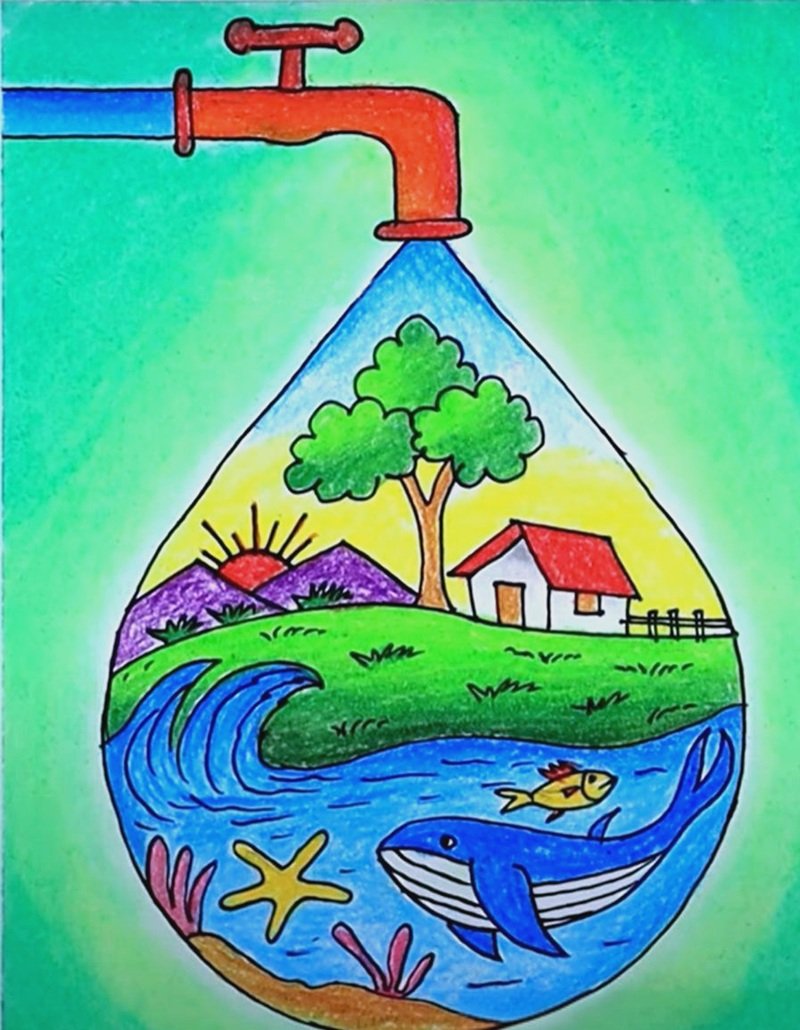 ý tưởng vẽ tranh bảo vệ môi trường 17