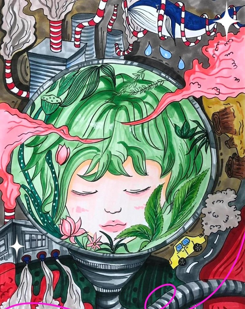 ý tưởng vẽ tranh bảo vệ môi trường 20