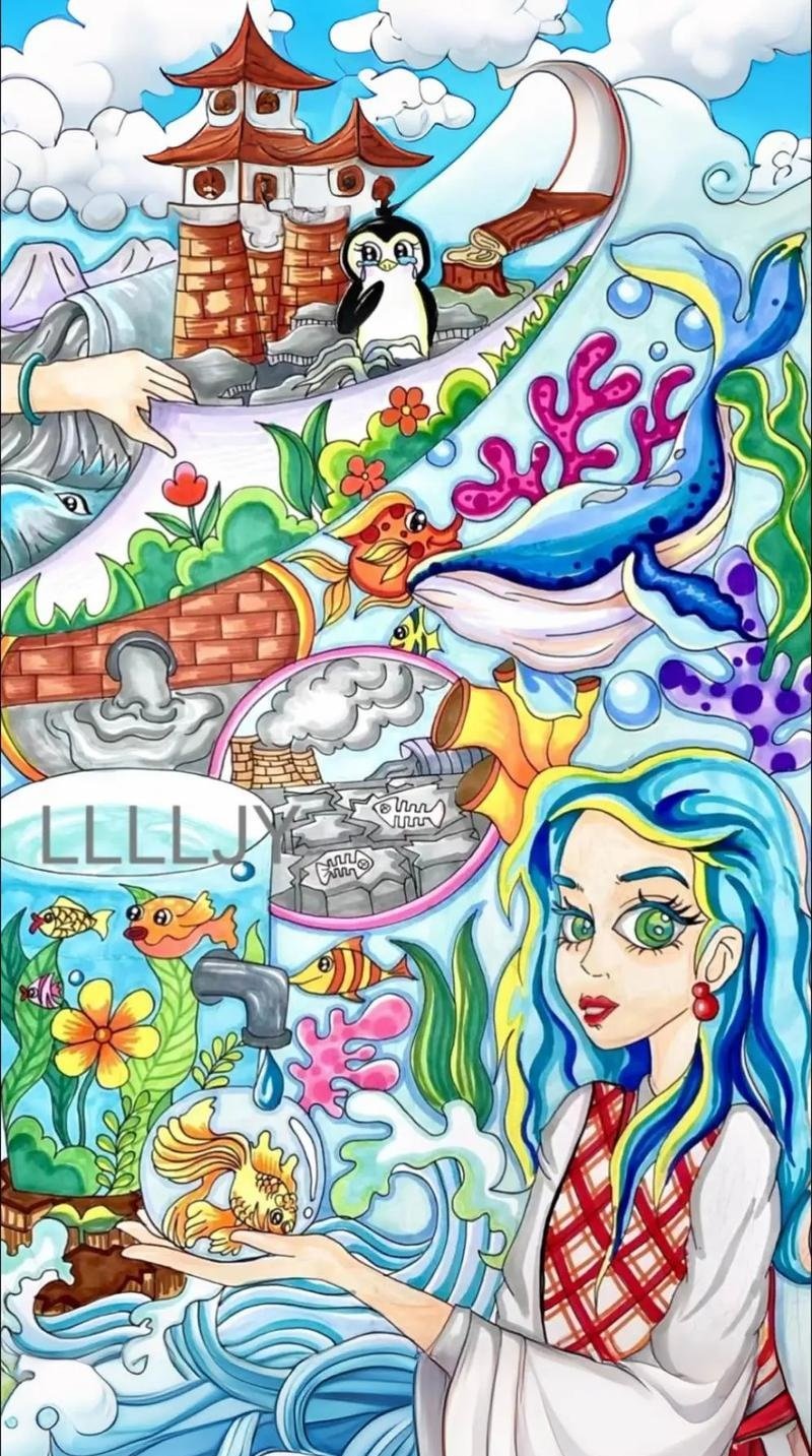 ý tưởng vẽ tranh bảo vệ môi trường 23