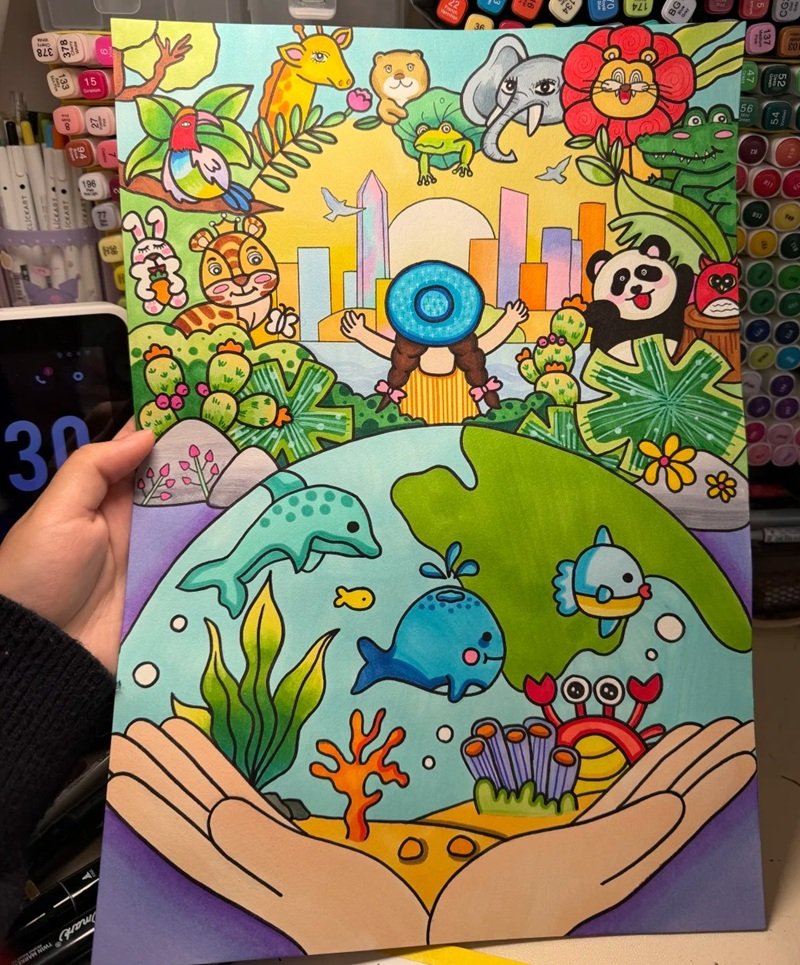 ý tưởng vẽ tranh bảo vệ môi trường 28