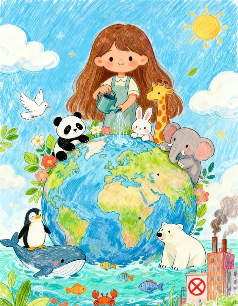 ý tưởng vẽ tranh bảo vệ môi trường 33