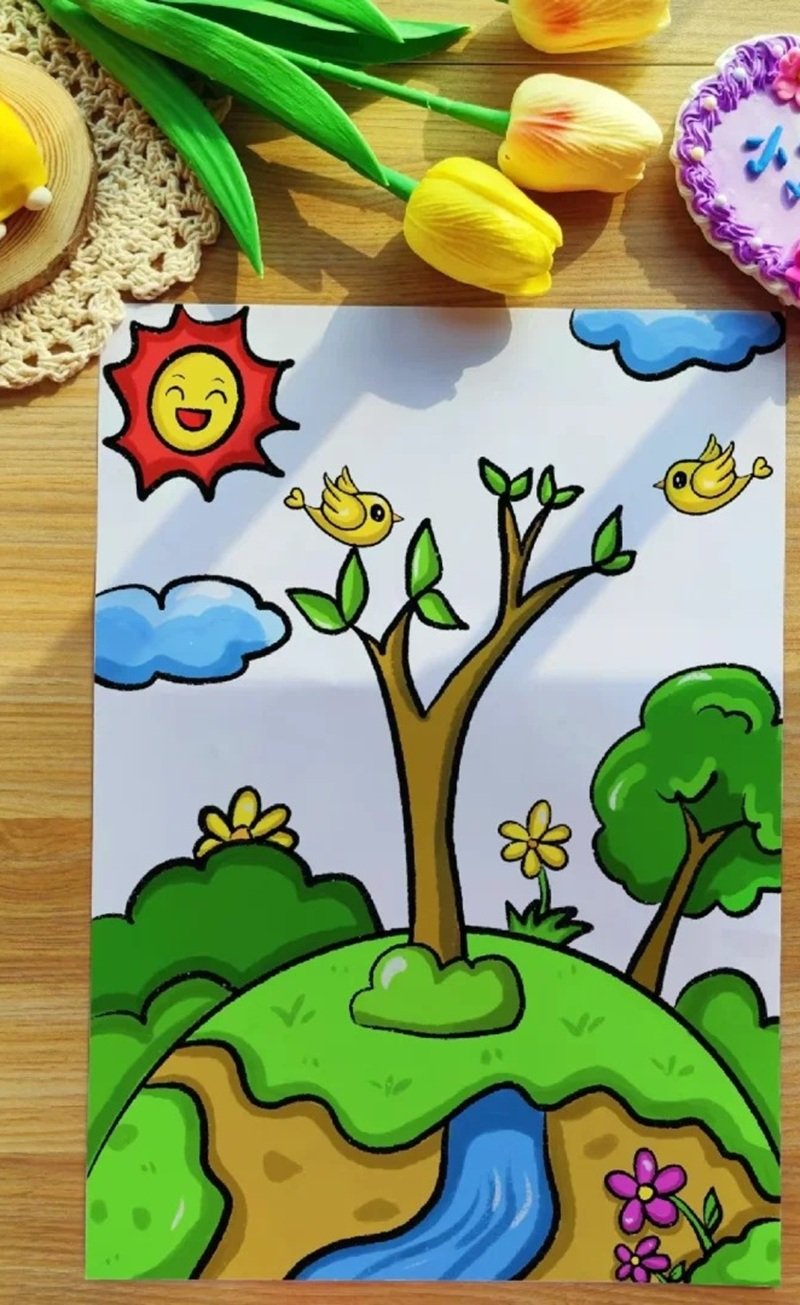 ý tưởng vẽ tranh bảo vệ môi trường 34