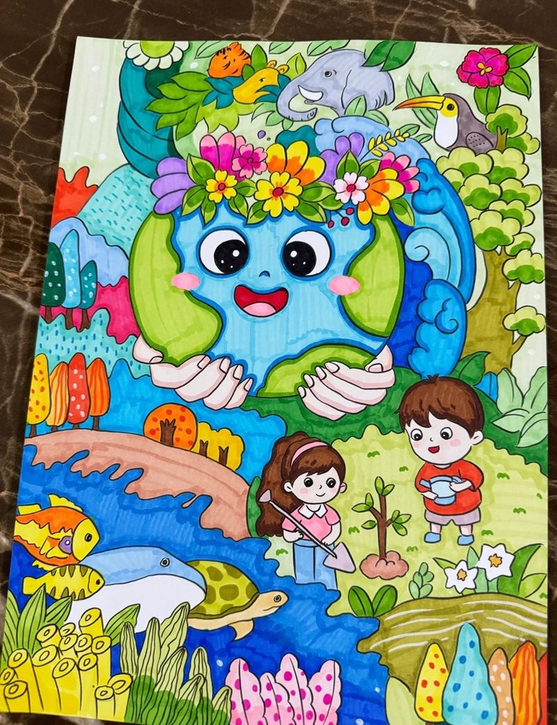 ý tưởng vẽ tranh bảo vệ môi trường 38