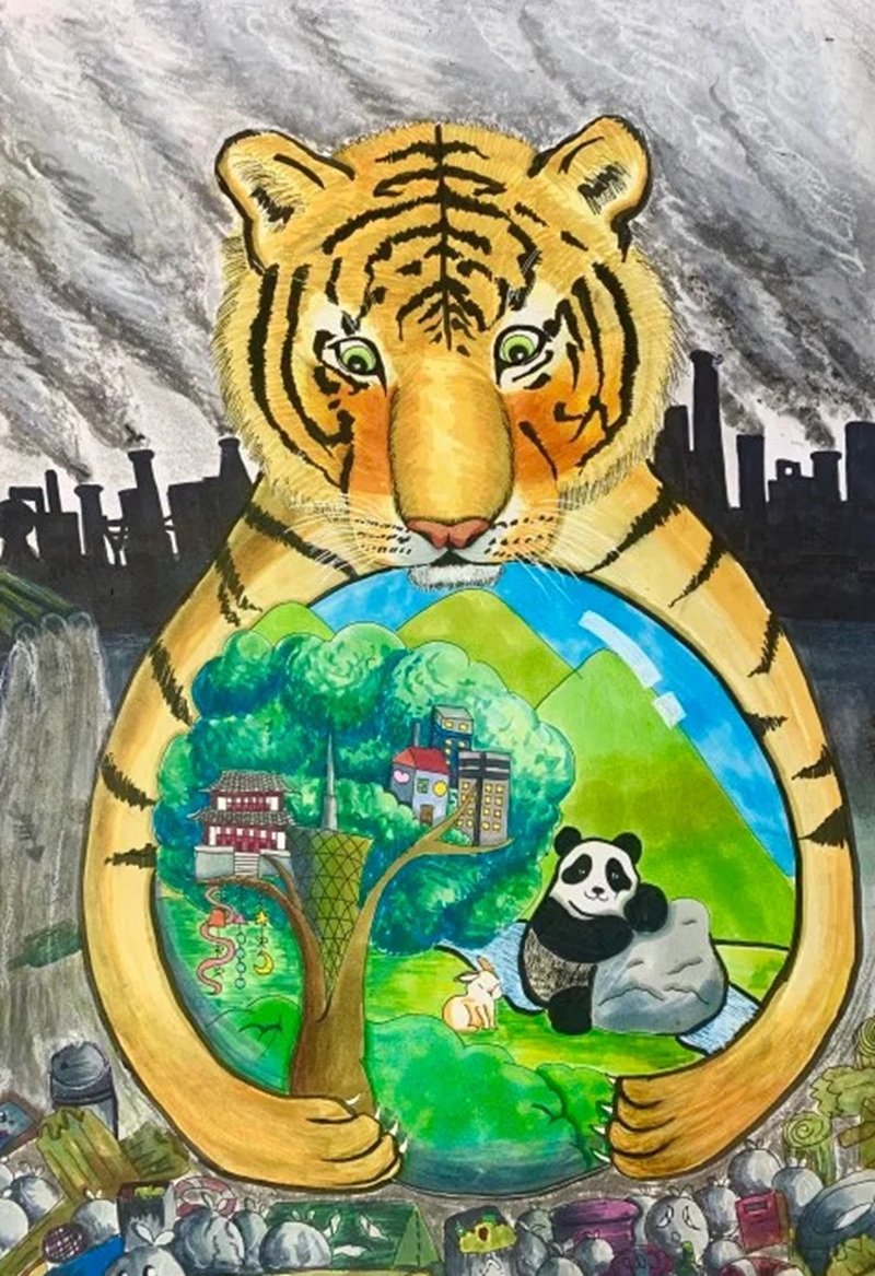 ý tưởng vẽ tranh bảo vệ môi trường 6