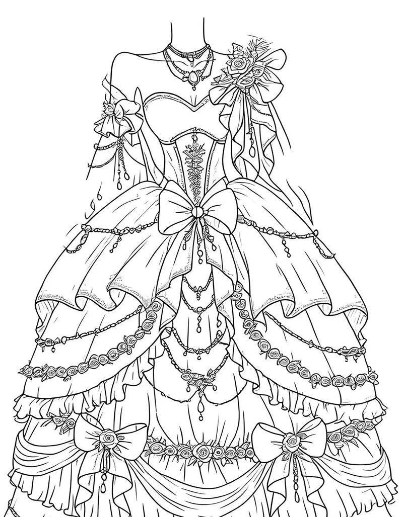 ý tưởng vẽ váy 13