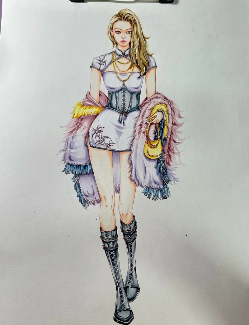 ý tưởng vẽ váy 15