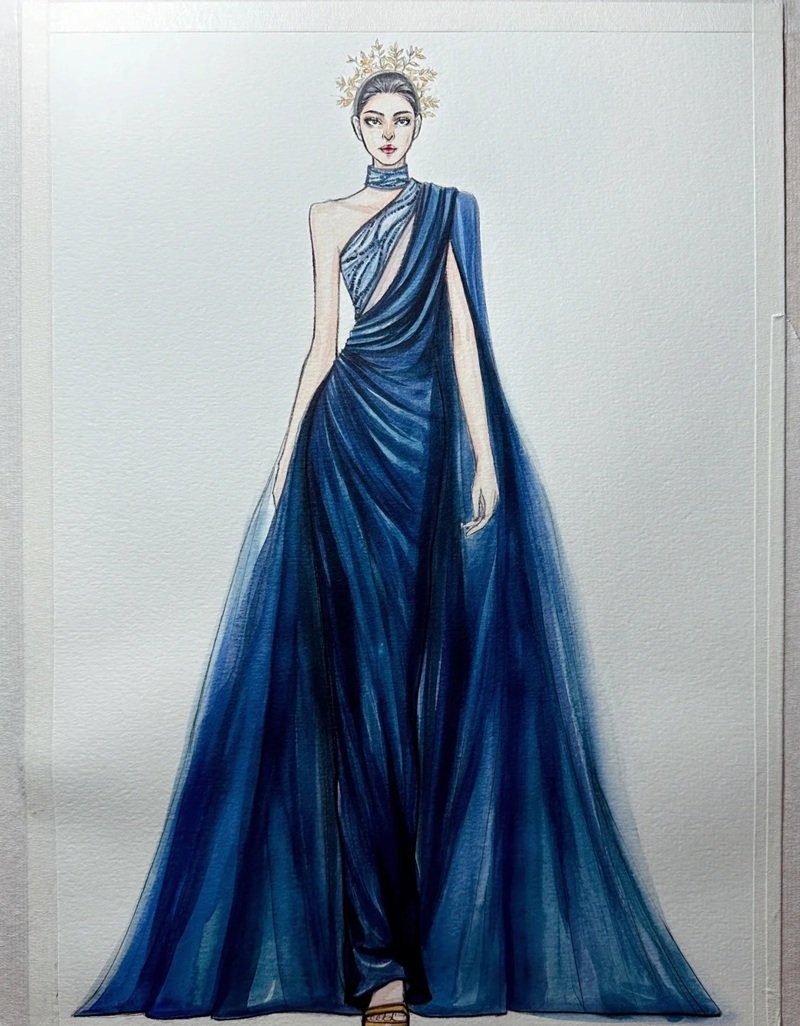 ý tưởng vẽ váy 18