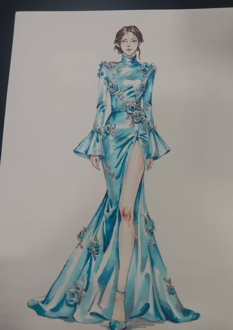 ý tưởng vẽ váy 22