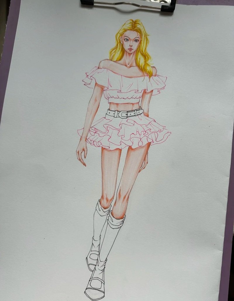 ý tưởng vẽ váy 25