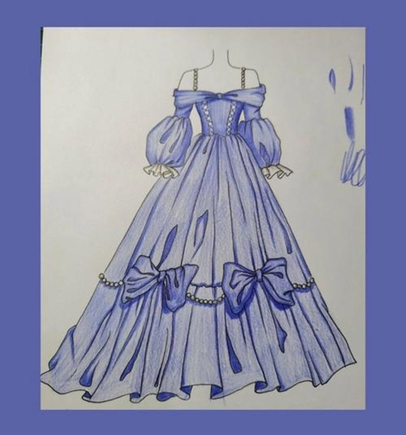 ý tưởng vẽ váy 3