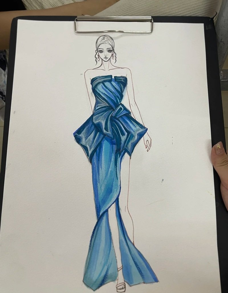 ý tưởng vẽ váy 8