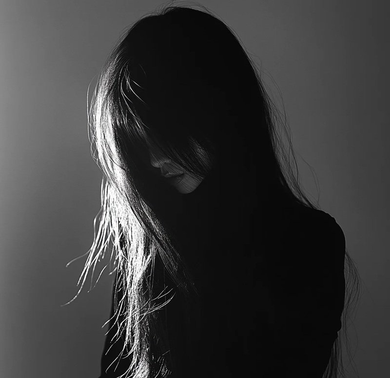 ảnh buồn màu đen nữ