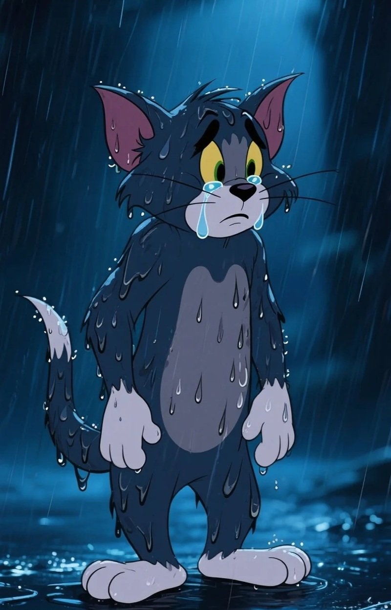 ảnh tôm và jerry buồn 10