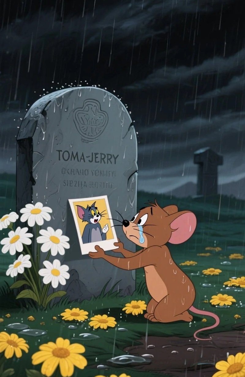 ảnh tôm và jerry buồn 11