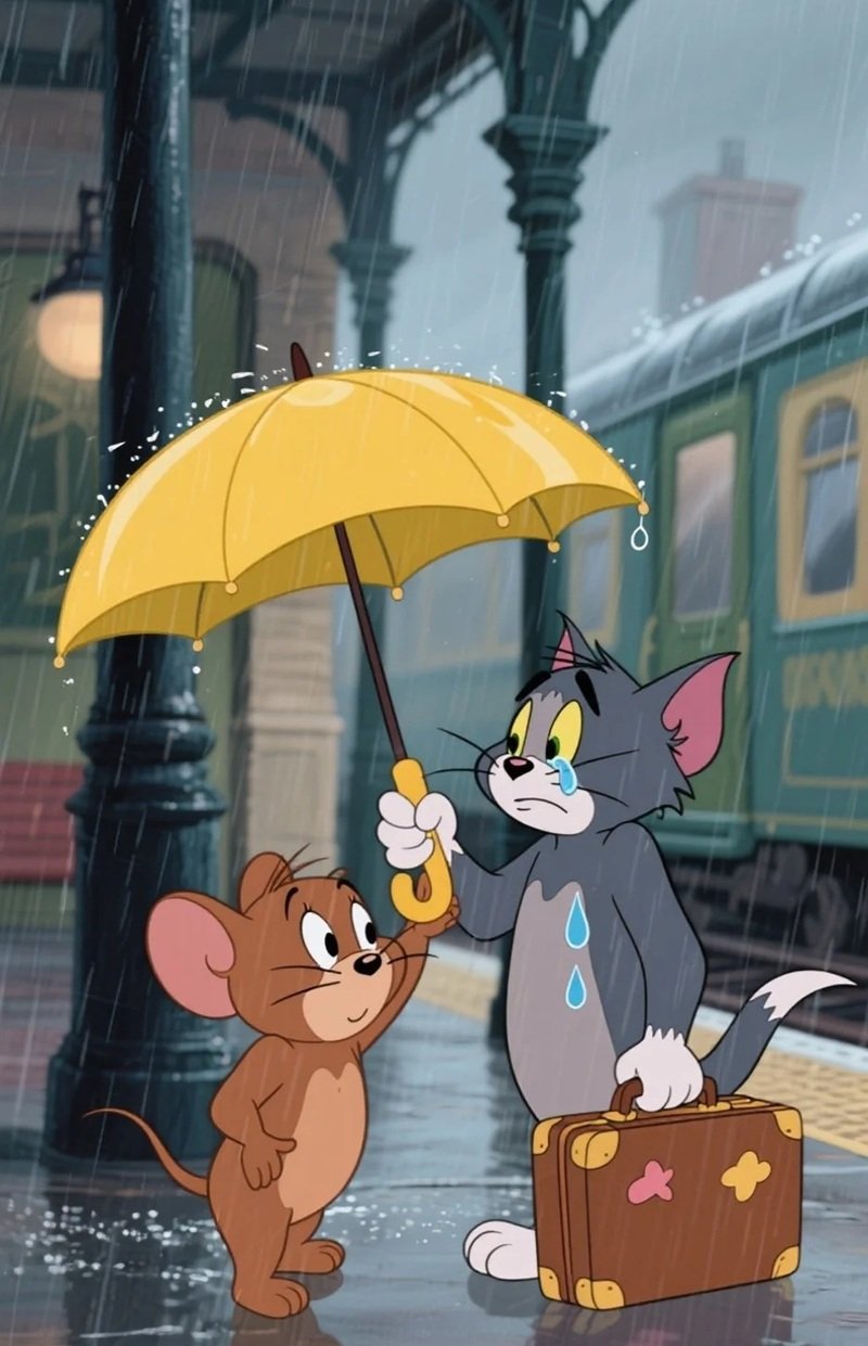 ảnh tôm và jerry buồn 14